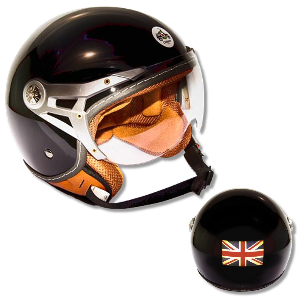 Carnaby Designs Mod Union Jack Flag Open Face Scooter Crash Helmet